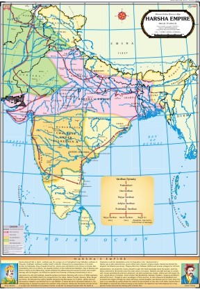 Harsha-Empire-Map