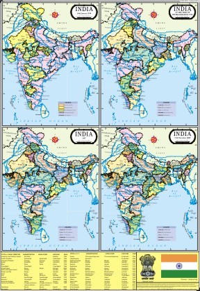 India-After-Independence-Map