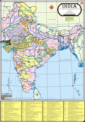 India-On-The-Eve-of-Independence-Map