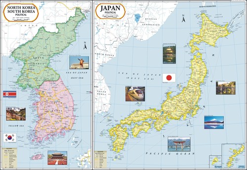 Japan-North-Korea-South-Korea-Map