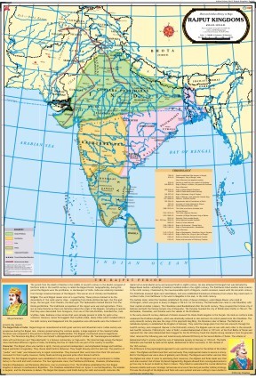 Rajput Kingdoms Map - Vidya Chitr Prakashan ( VCP )